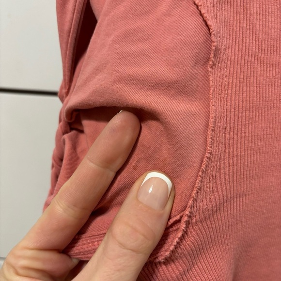 Free People Daisy Chain Cuffed Long Sleeve Top Pink - Picture 7 of 9